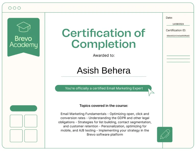 Brevo Customer Retention & Messaging Certification