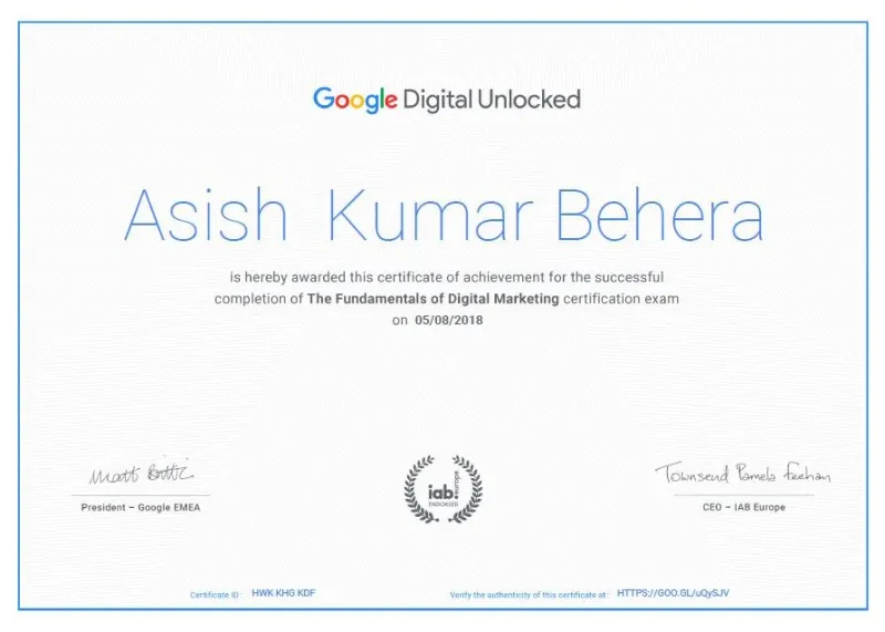 Google Certified Digital Marketing Specialist